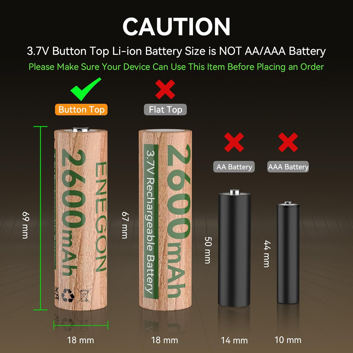 Thumbnail 1 de Set di 2 Batterie Li-ion 3,7V 2600mAh con Caricatore a 2 Slot e Display – per torce, lampade frontali e dispositivi a basso consumo