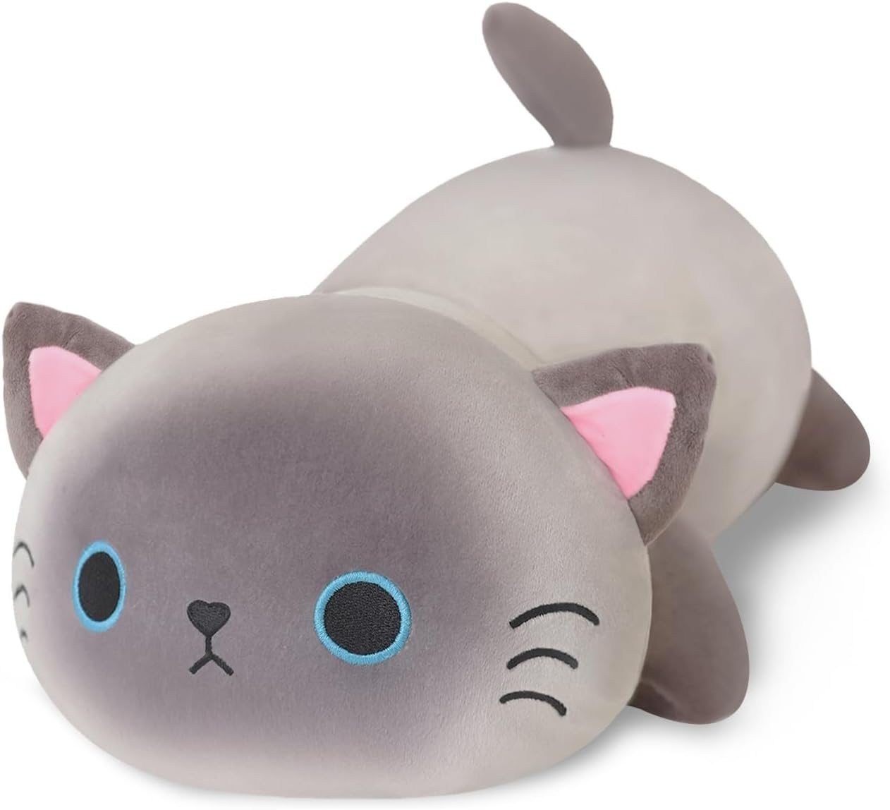 Detalle de Xfrog Weighted Siamese Cat Plush: Soft Weighted Cat Stuffed Animal and Pillow (25cm/35cm/60cm)