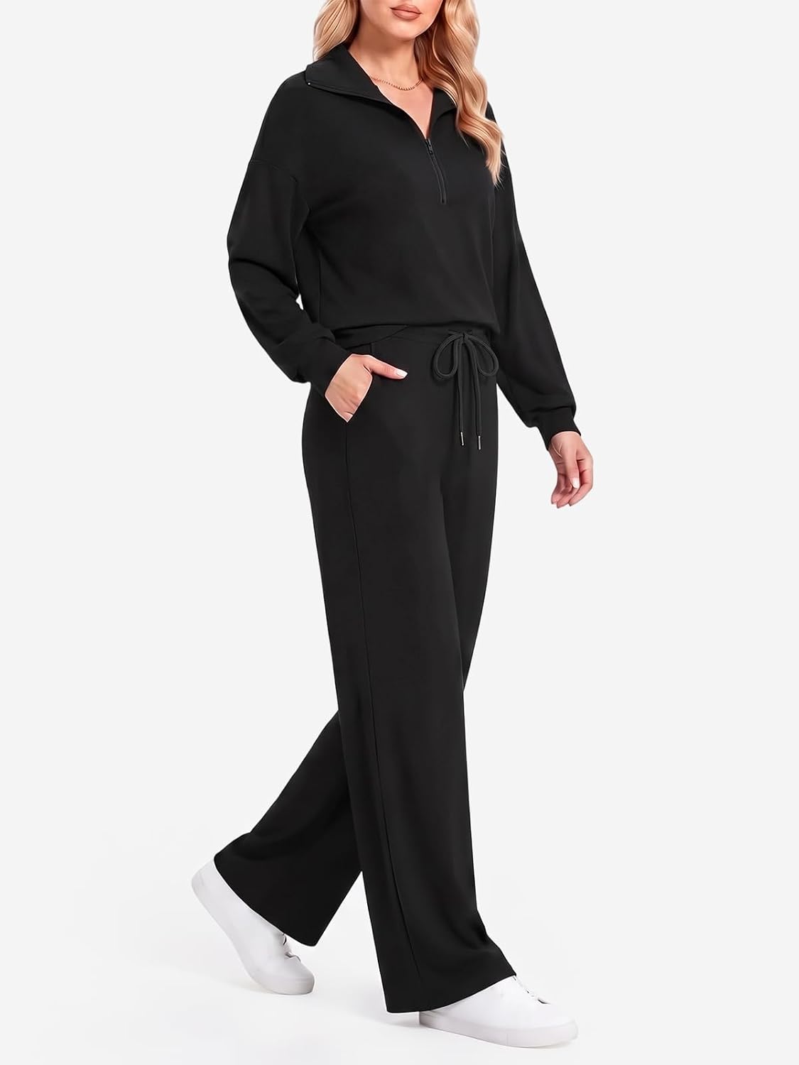 Detalle 2 de CHERRYDREAM Women's Lounge Set with Half-Zip Pullover
