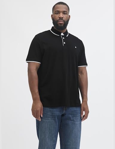 Detalle 2 de Jack & Jones Jjepaulos Polo Ss Noos Polo, Hombre, Negro, XXL