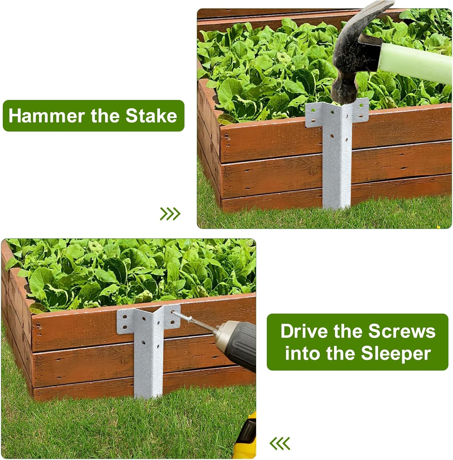 Detalle de 24 Pack railway sleeper brackets for edging