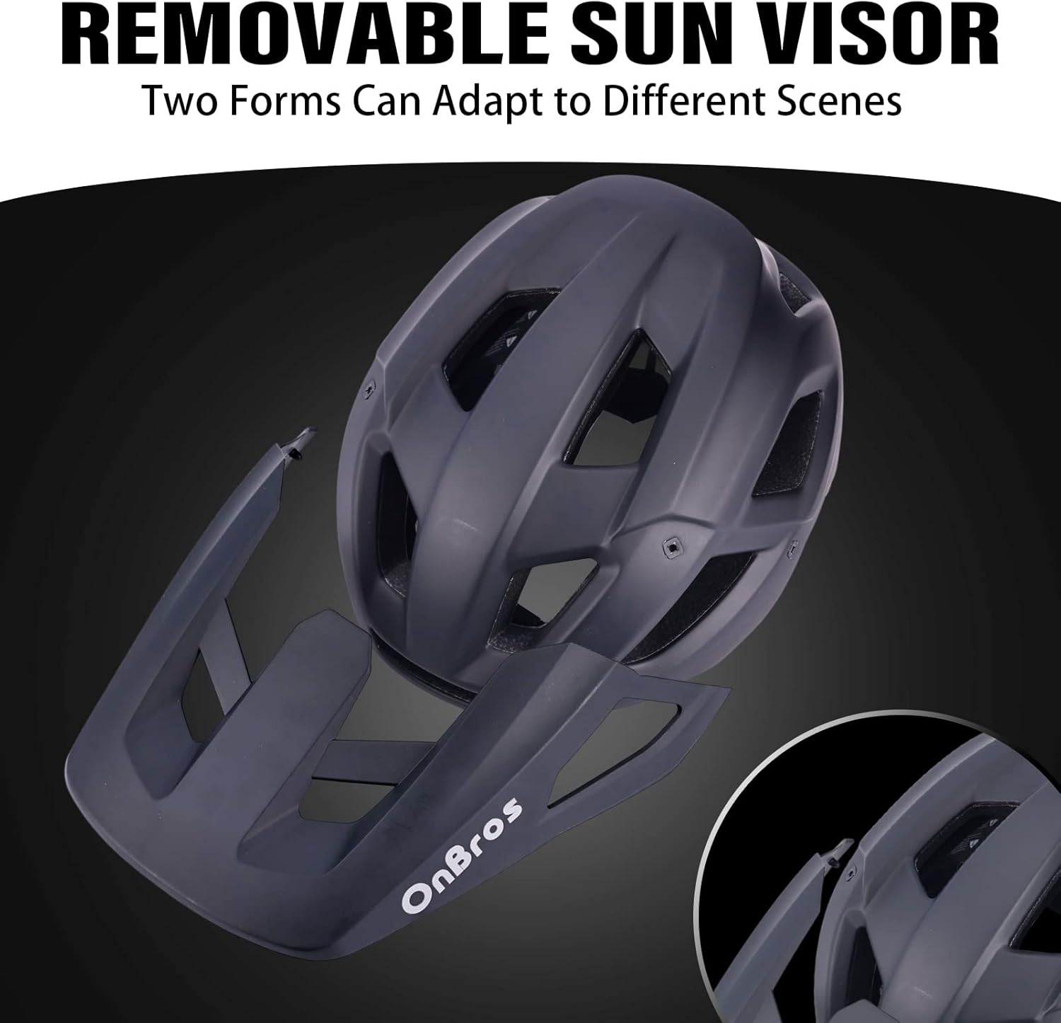 Thumbnail 1 de OnBros Cycle Helmet for Men and Women: Lightweight, Multi-Sport MTB/Urban Helmet with Visor