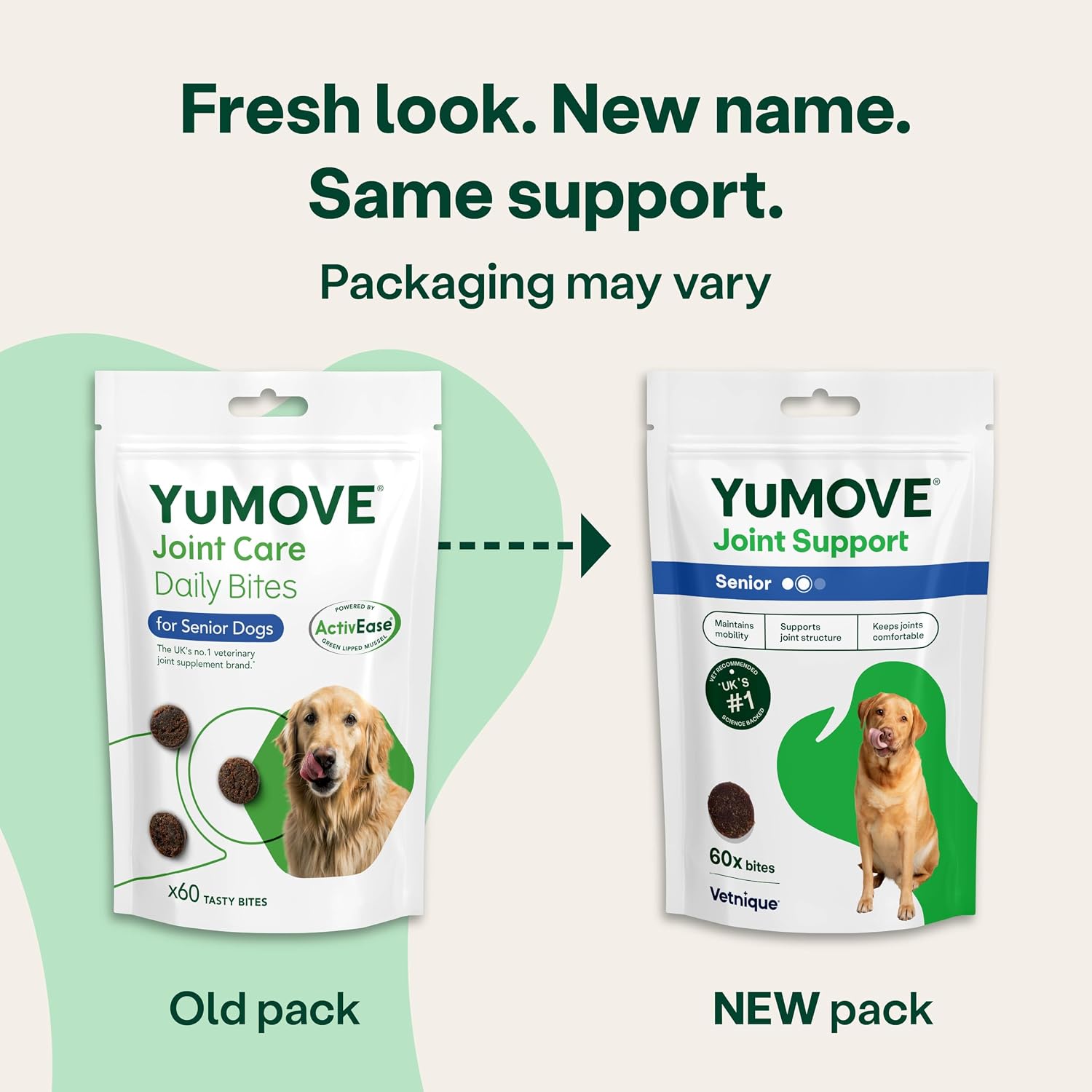 Detalle de YuMOVE Senior Dog Joint Supplement – Daily Bites for Joint Care (60 Chews) for Dogs 8+