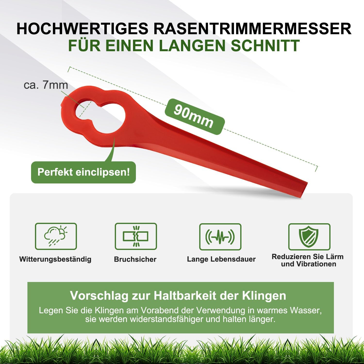 Thumbnail 2 de 100 Stück Ersatzmesser-Set kompatibel mit BG-CT 18 Li / RG-CT 18 Li / GE-CT 18 Li