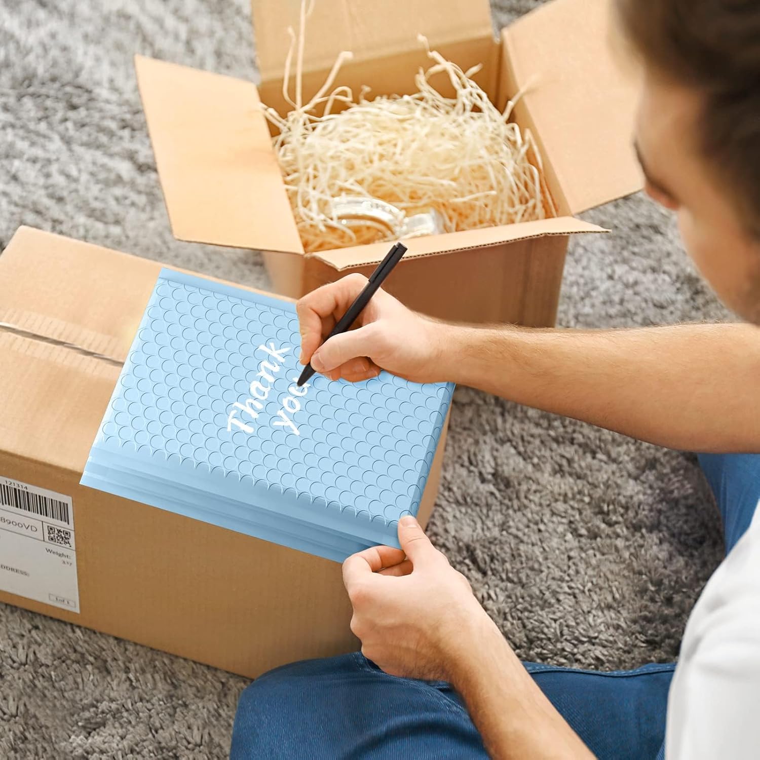 Thumbnail 6 de Switory 25pcs Bubble Mailers 6x10 Padded Envelopes – Self-Seal, Waterproof, 80gsm Bubble Cushion, Thick Light Blue