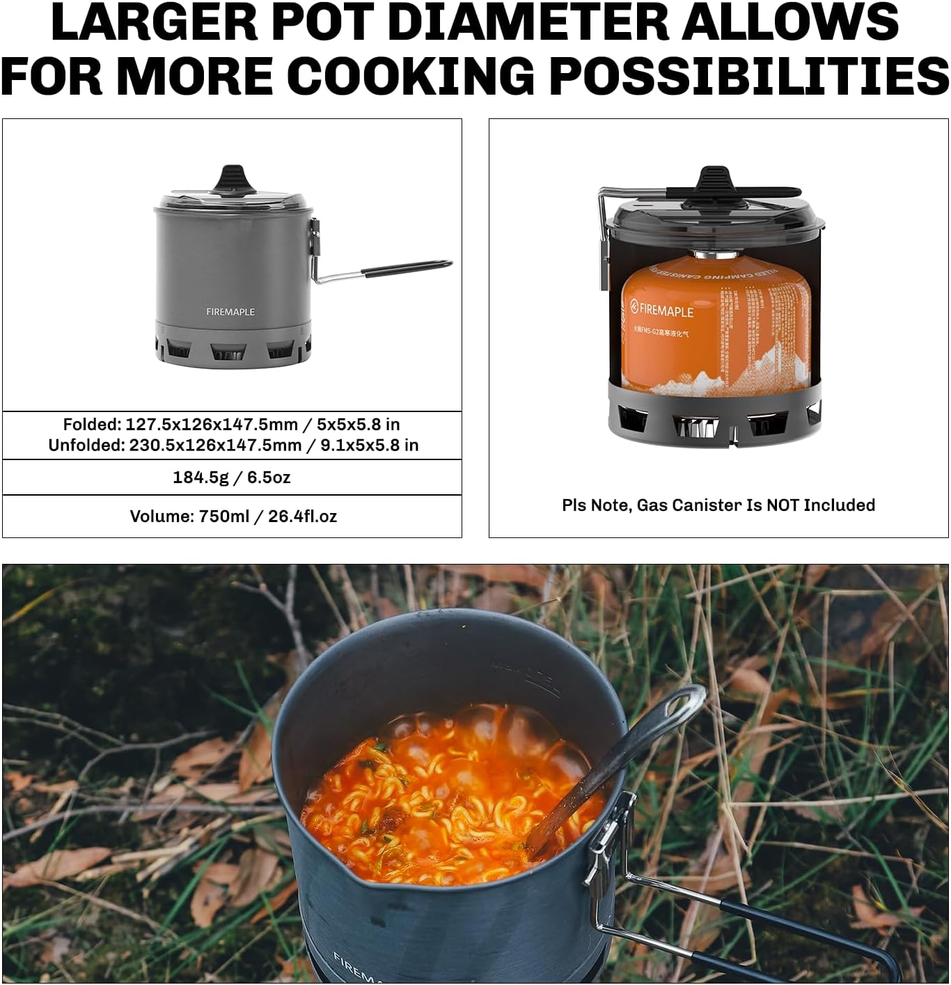 Thumbnail 1 de Ultralight camping pot 184.5 g