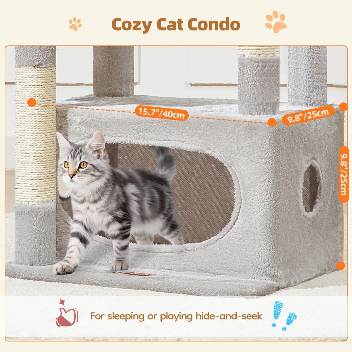 Detalle de Taoqimiao Cat Tree 98cm for indoor cats