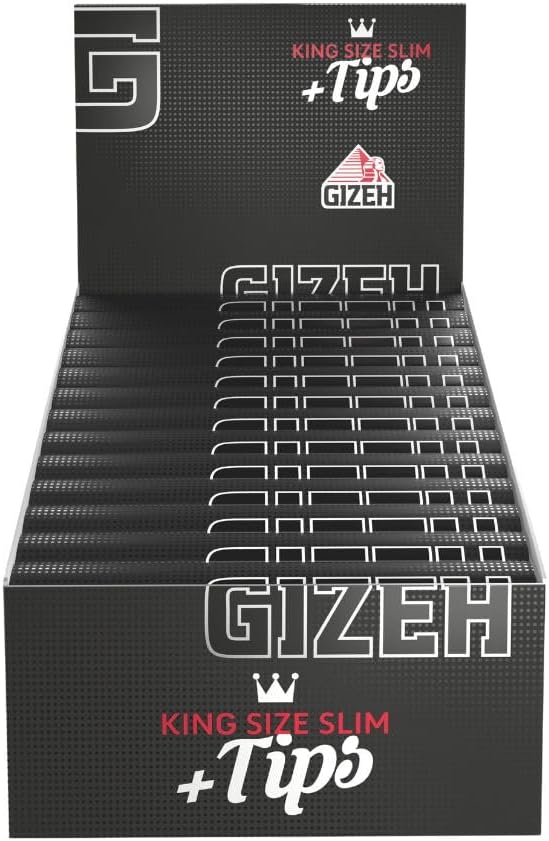 Gizeh 15558 bibułki King Size Slim, cienki papier z gumą arabską