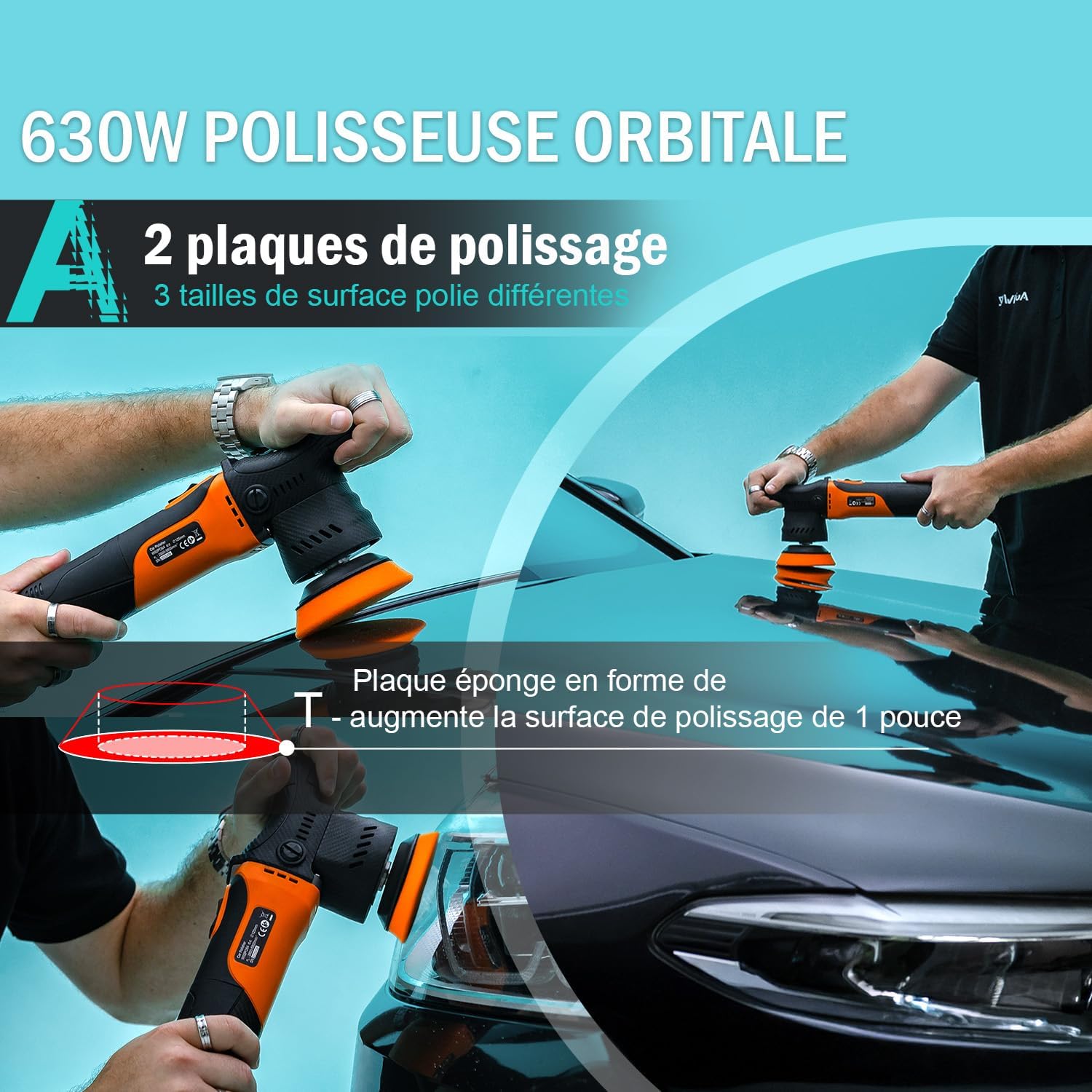 Detalle 2 de AUTIWOZ W02PO68-EU excentrische mini-polijstmachine 630 W, 50/75 mm
