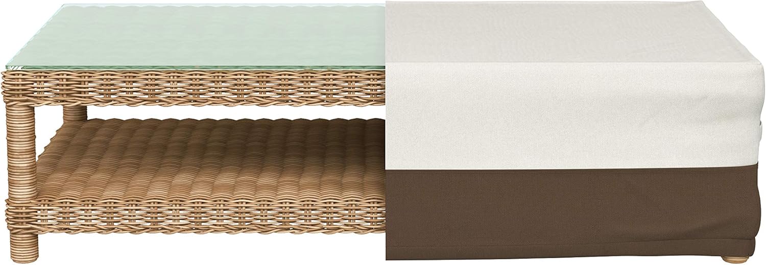 Detalle 2 de Amazon Basics Housse table basse beige brun