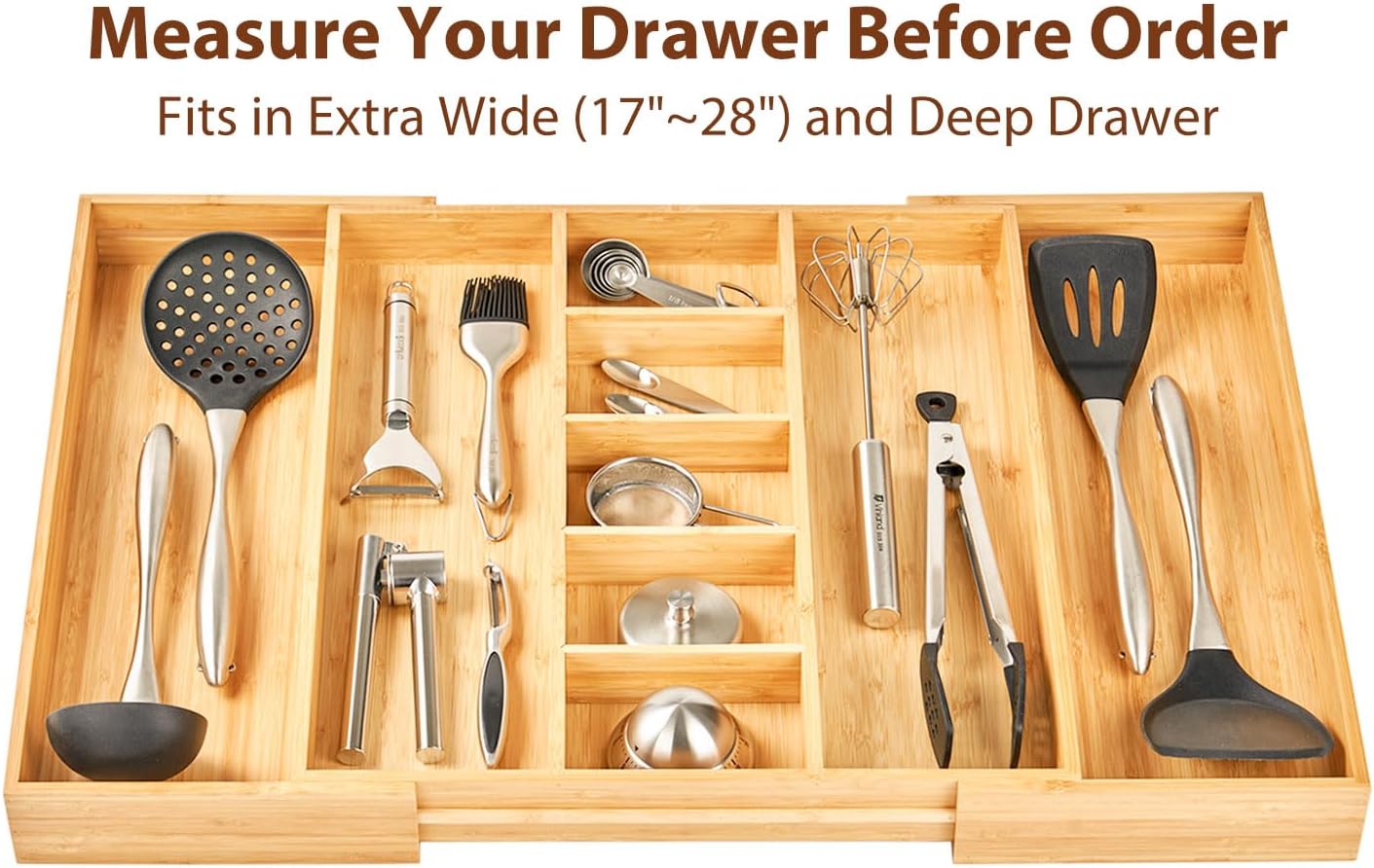 Thumbnail 4 de UMILIFE Extra Large Expandable Kitchen Drawer Organizer
