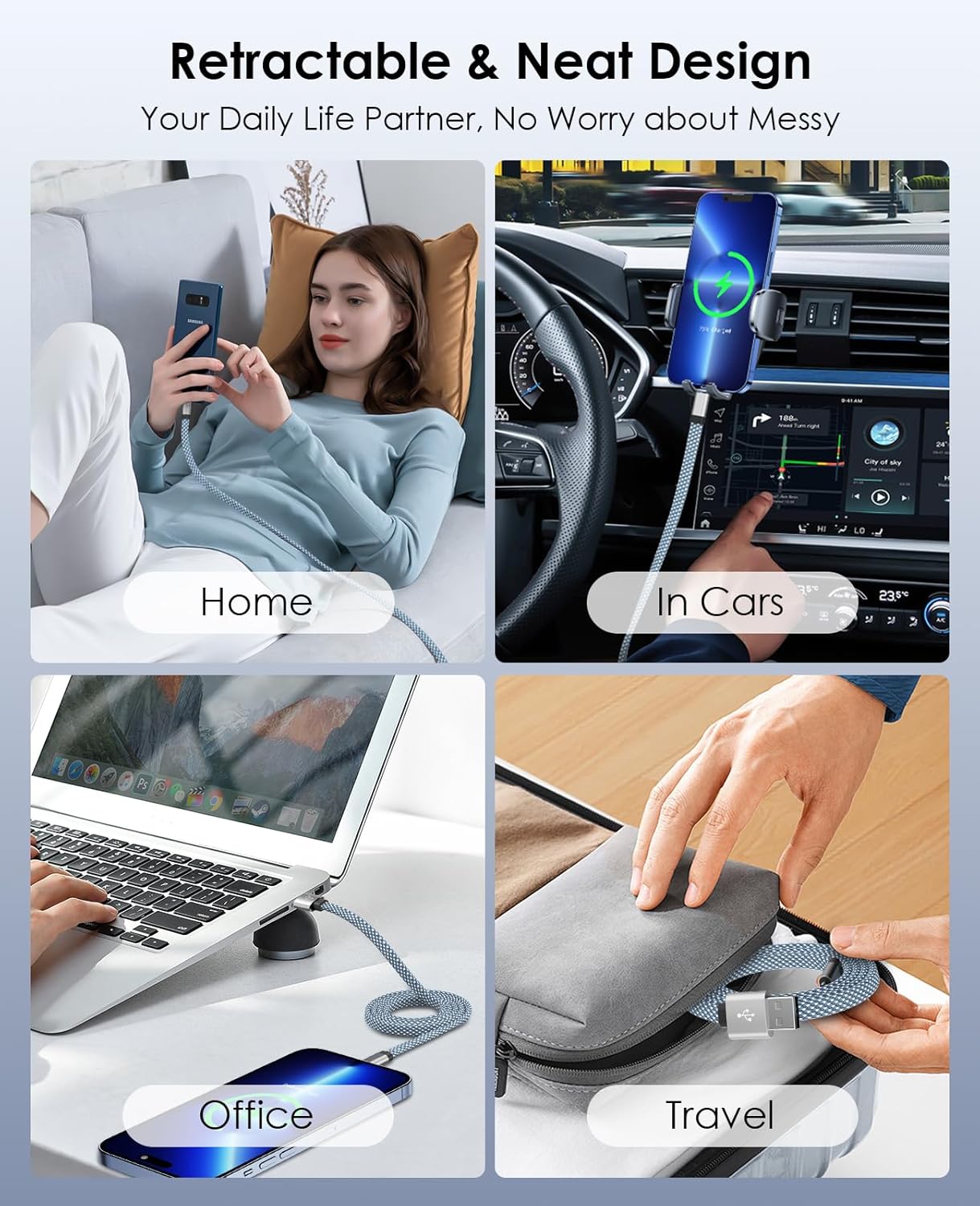 Thumbnail 2 de Magtame Cable USB C Magnético 5 pies Carga Rápida ⚡