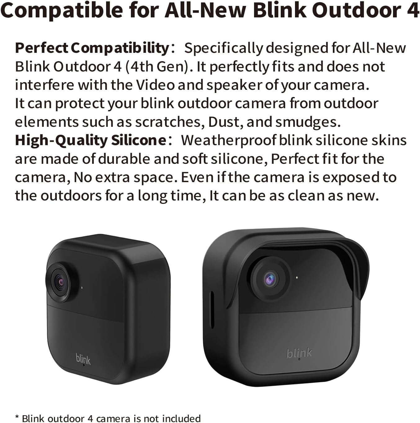 Thumbnail 1 de Silikon-Schutzhülle für All-New Blink Outdoor 4 (4. Generation) – wetterfeste Hülle mit Hutkrempe, 2 Stück