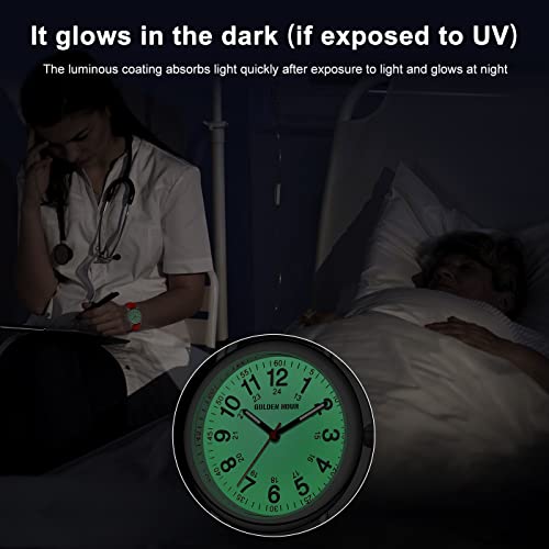 Detalle de GOLDEN HOUR Wasserdichte Krankenschwesteruhr 24 h