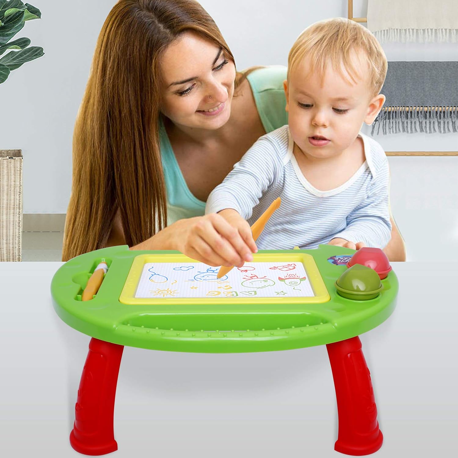 Detalle de BABLOCVID Magnetic Drawing Board 4-Color Zones