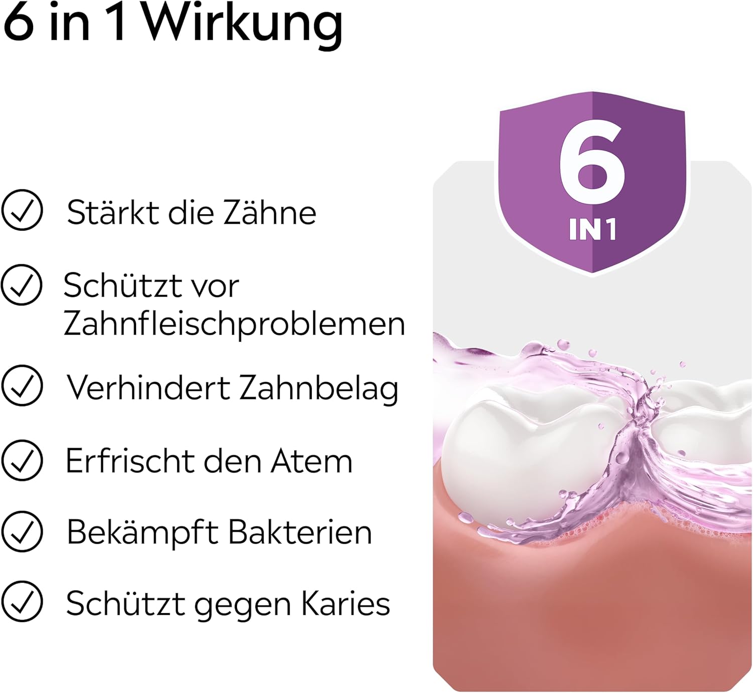 Thumbnail 2 de LISTERINE Total Care Extra Mild Mundspülung ohne Alkohol (6x 500 ml) – schützender Rundumschutz
