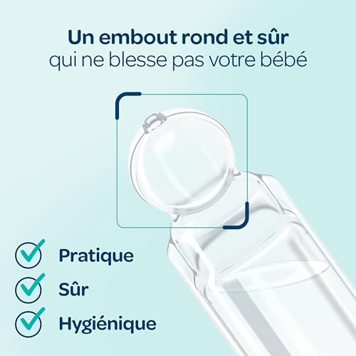Detalle de Biolane Sérum Physiologique Bébé – Embout Rond – Lot de 3 (90 unidoses de 5 ml)