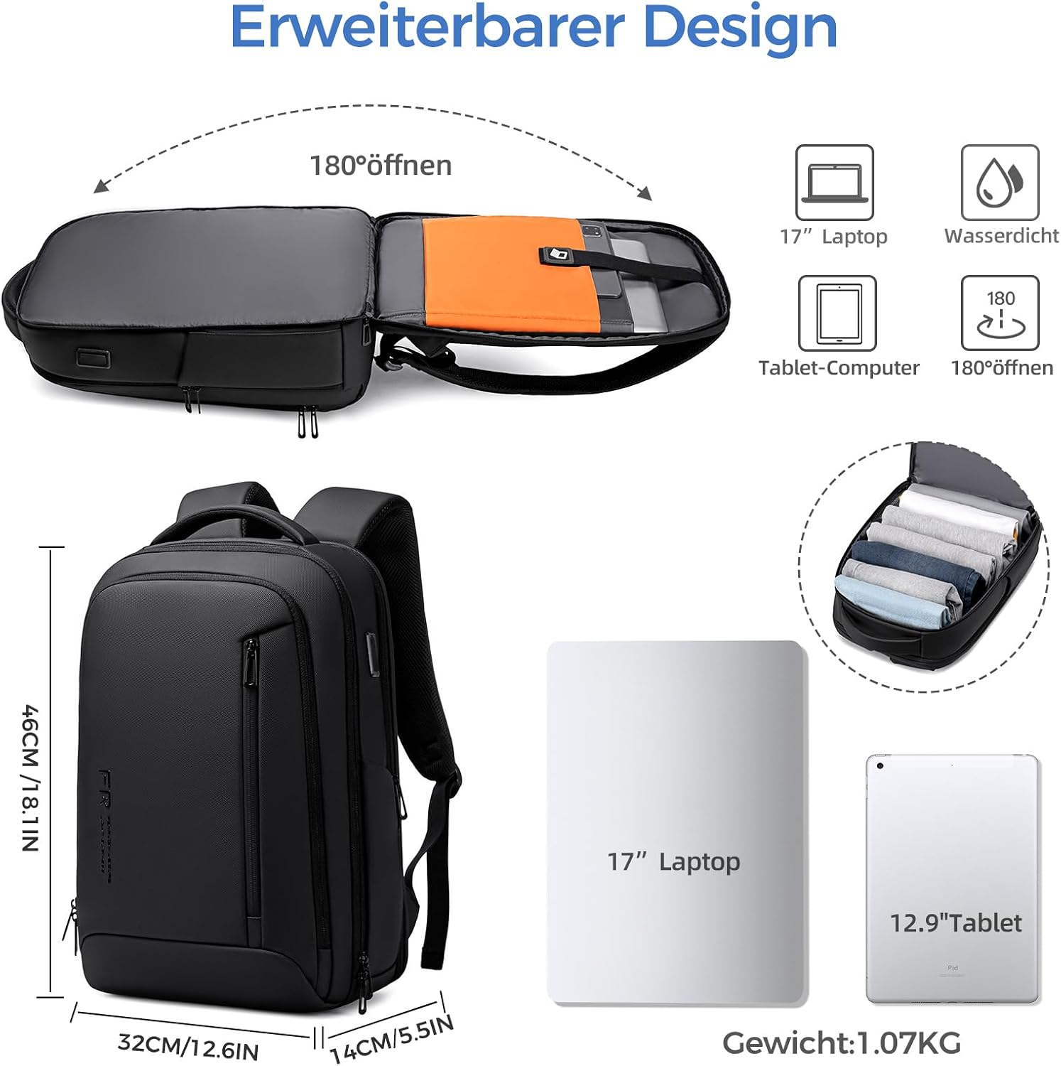 Thumbnail 2 de Fenree.geer Laptop Rucksack 17 Zoll Business