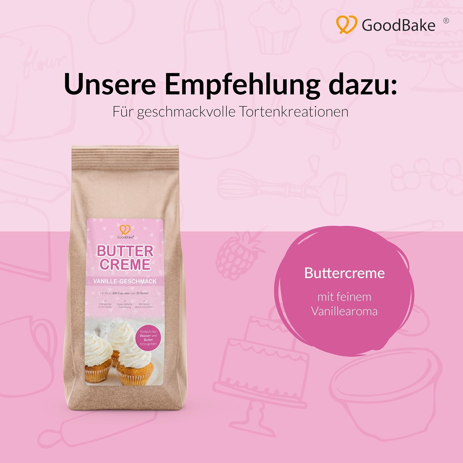 Detalle 2 de GoodBake Happy Drip Rot 145 g 🎂