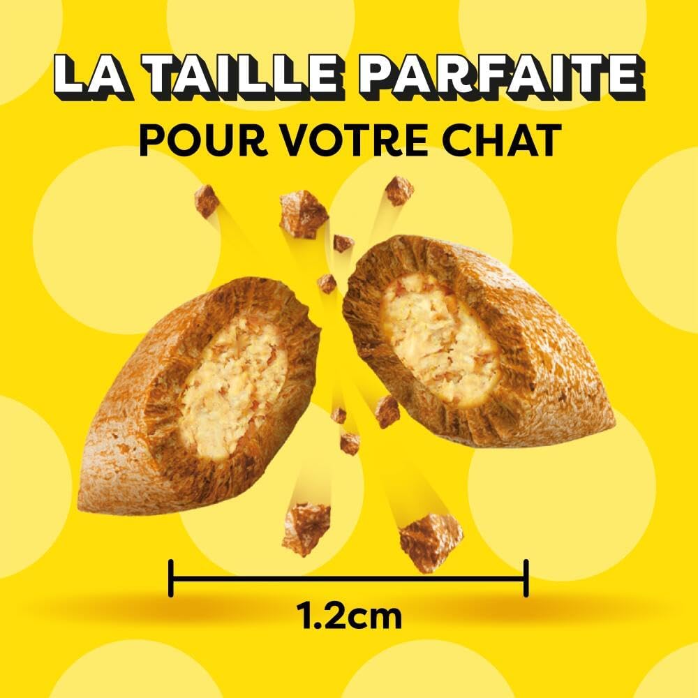 Detalle de CATISFACTIONS Friandises au Fromage pour Chat et Chaton – Lot de 4 sachets MAXI 180 g