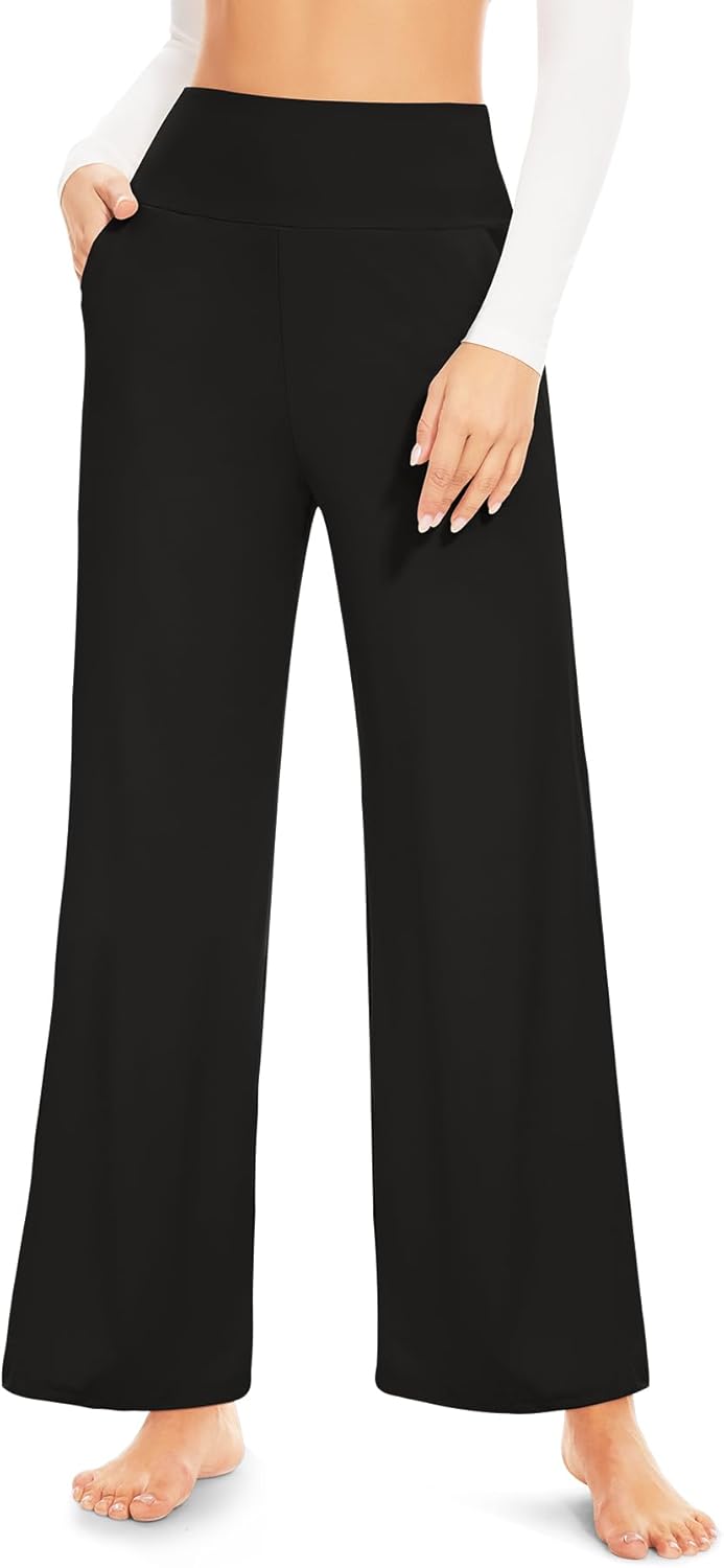 Detalle de ACTINPUT Yogahose Damen High Waist – Flared Leggings mit zwei Stoffoptionen von Halara