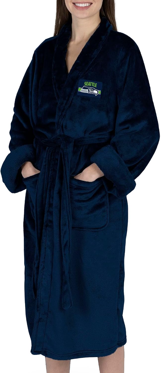 NFL Silk Touch Women’s Robe S/M with Official Team Logo Patch
