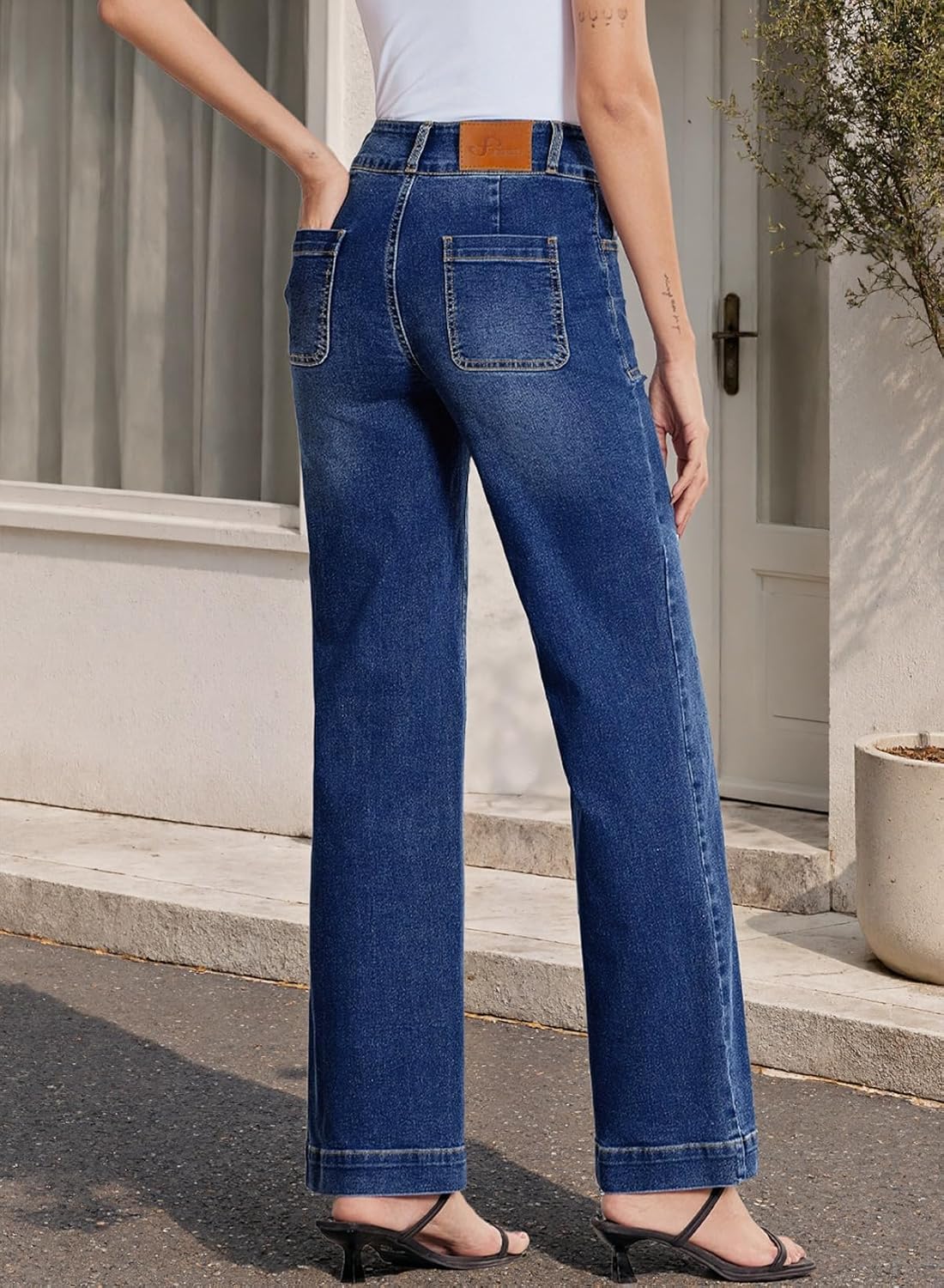 Detalle 2 de Sidefeel Wide Leg High Waisted Jeans