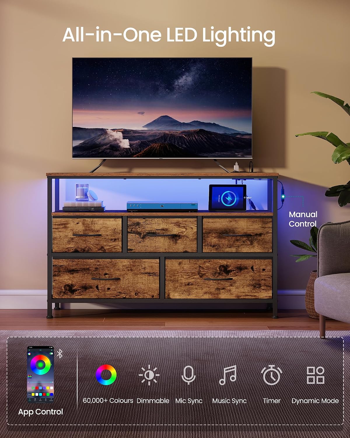 Thumbnail 4 de Songmics LGS723KD03 chest of drawers
