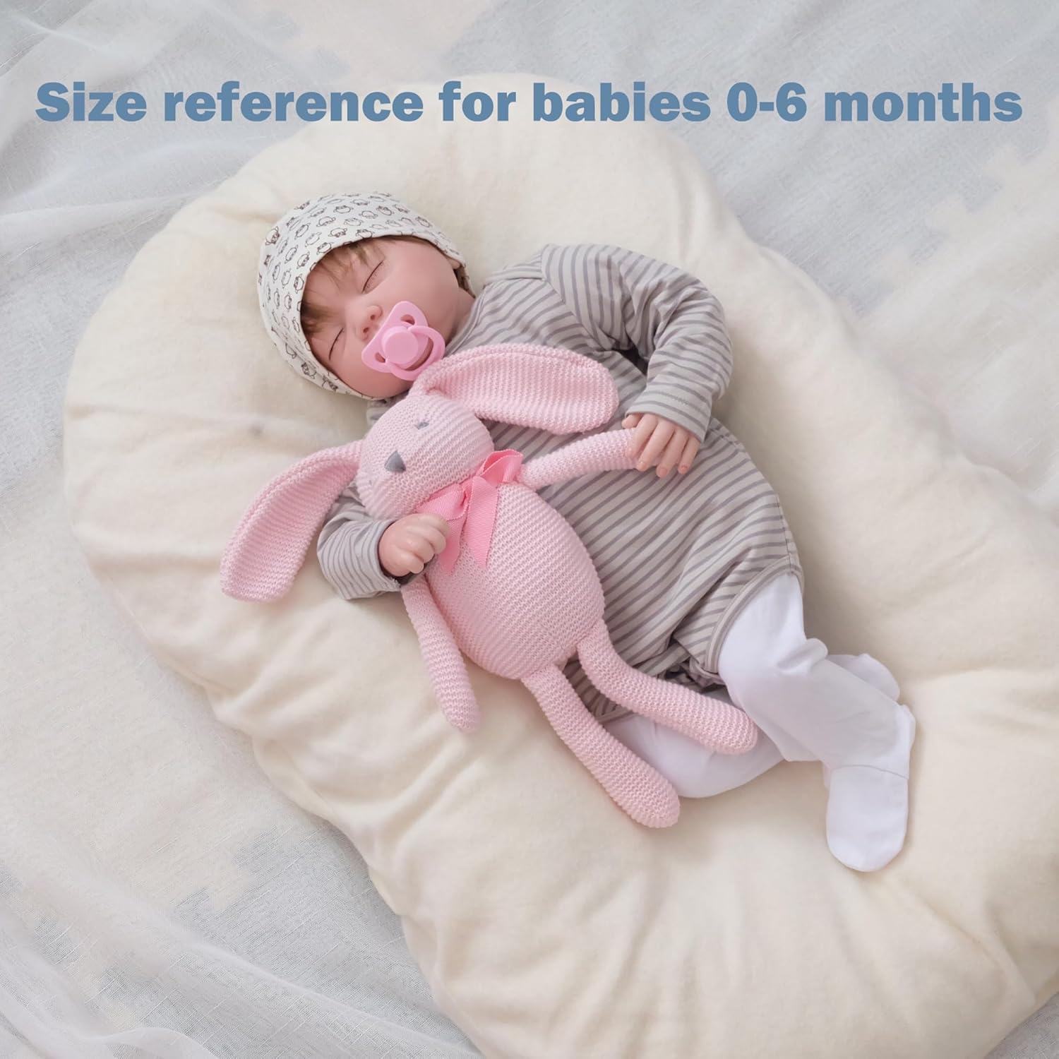 Thumbnail 3 de FLUFFYFUN 100% Organic Cotton Pink Bunny Rabbit Teddy (7.1") – Soft toy for newborns