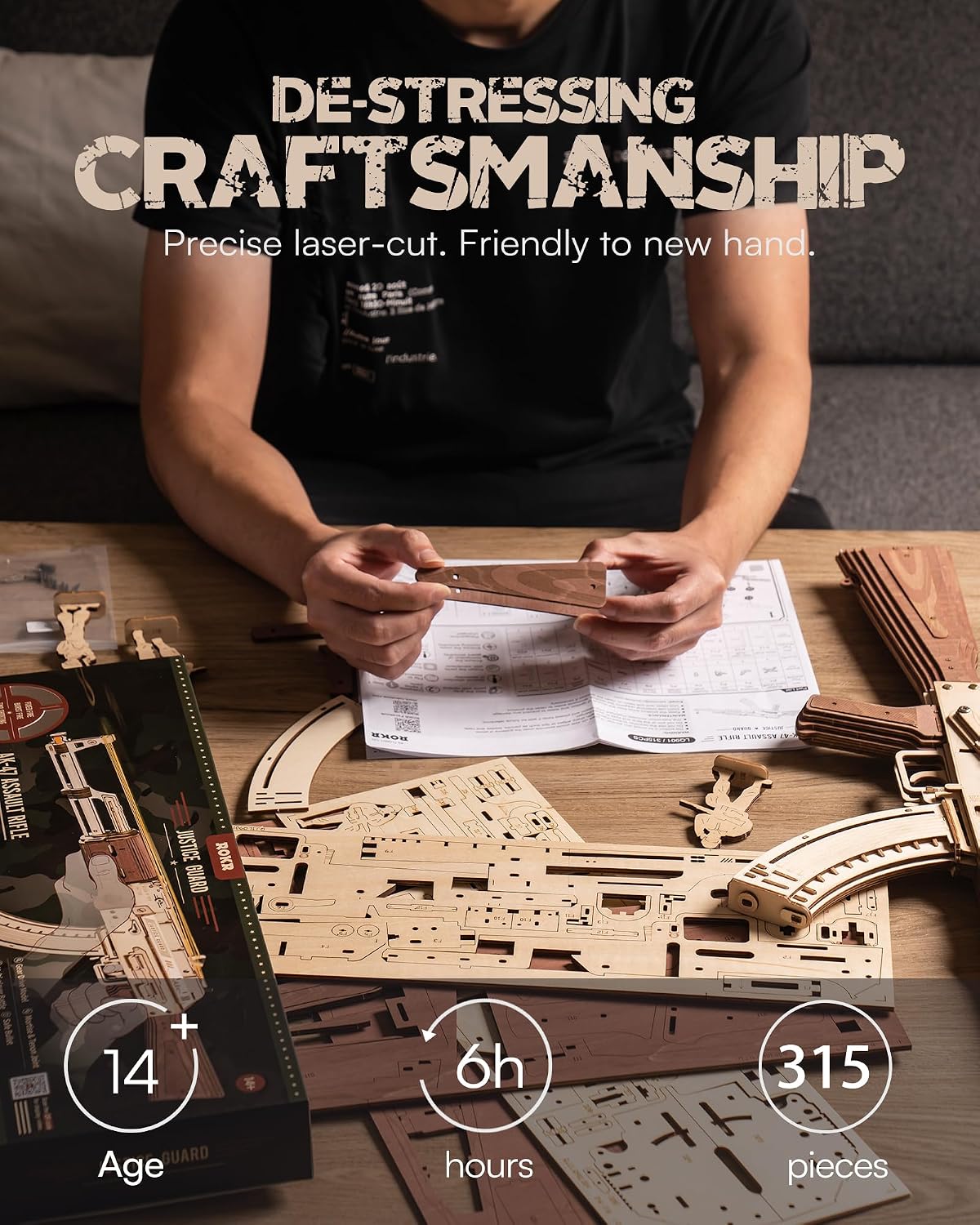 Thumbnail 4 de ROKR 3D Wooden Model Kits 1 set 🧩
