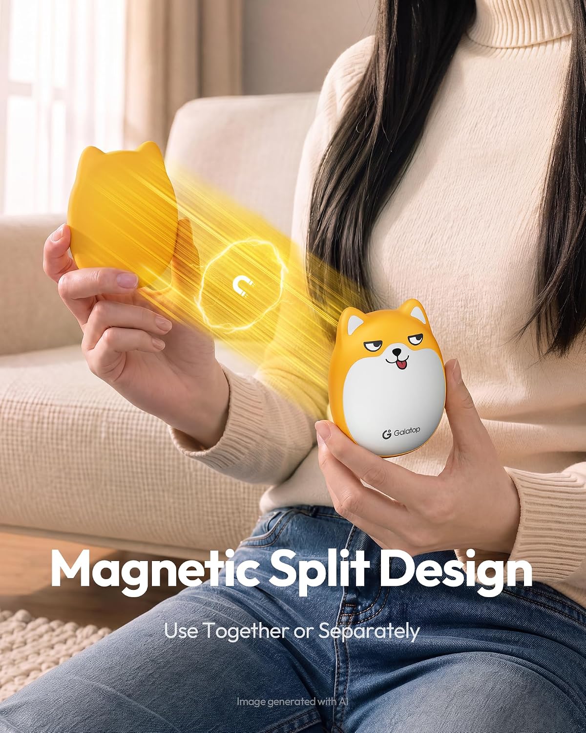 Thumbnail 5 de Gaiatop HW-16 Rechargeable Hand Warmers, Magnetic Split Design, 3 Heat Levels