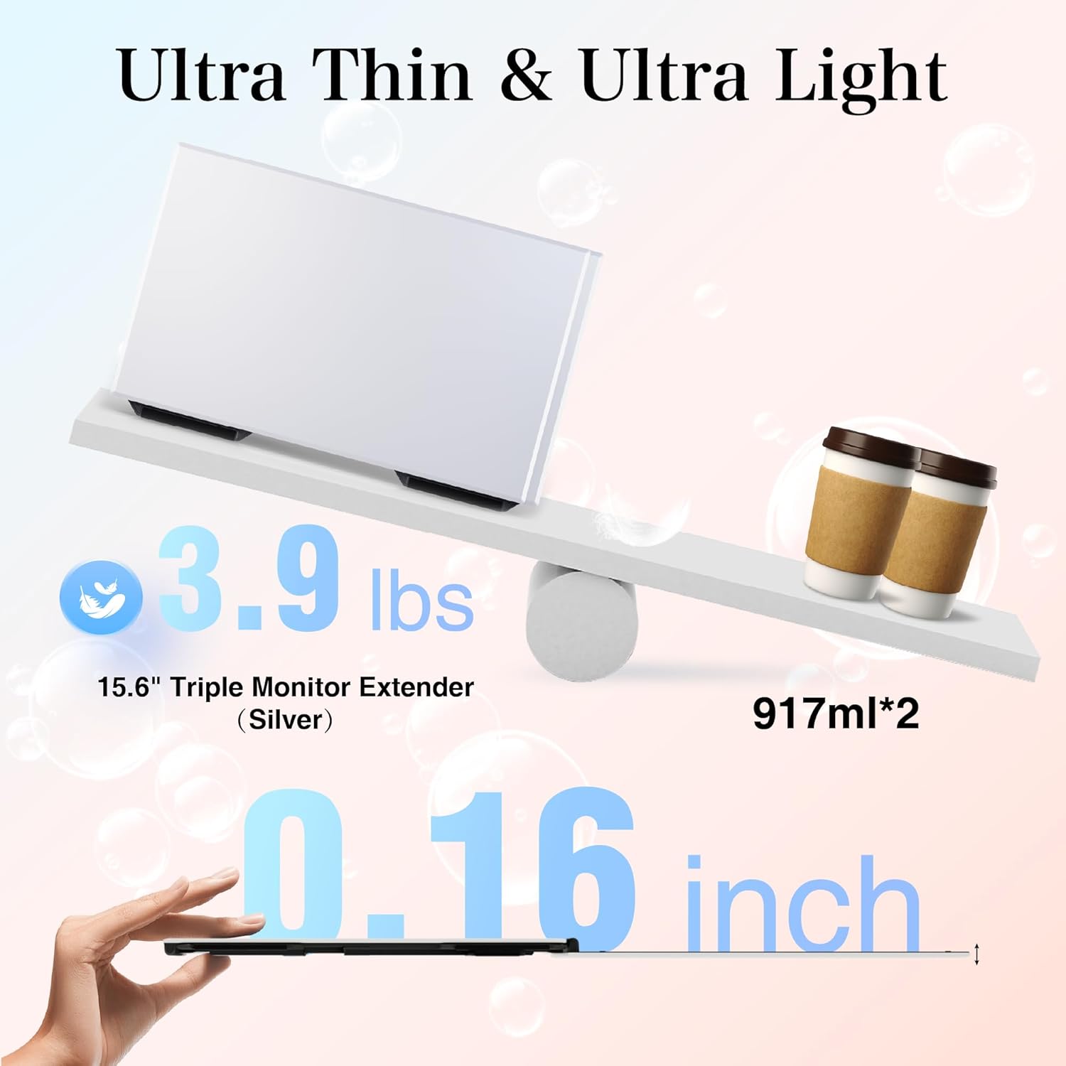 Thumbnail 4 de 15.6" Laptop Screen Extender Ultra-Thin 1080P FHD IPS Dual/Triple Portable Monitor (USB-C/HDMI Plug & Play)