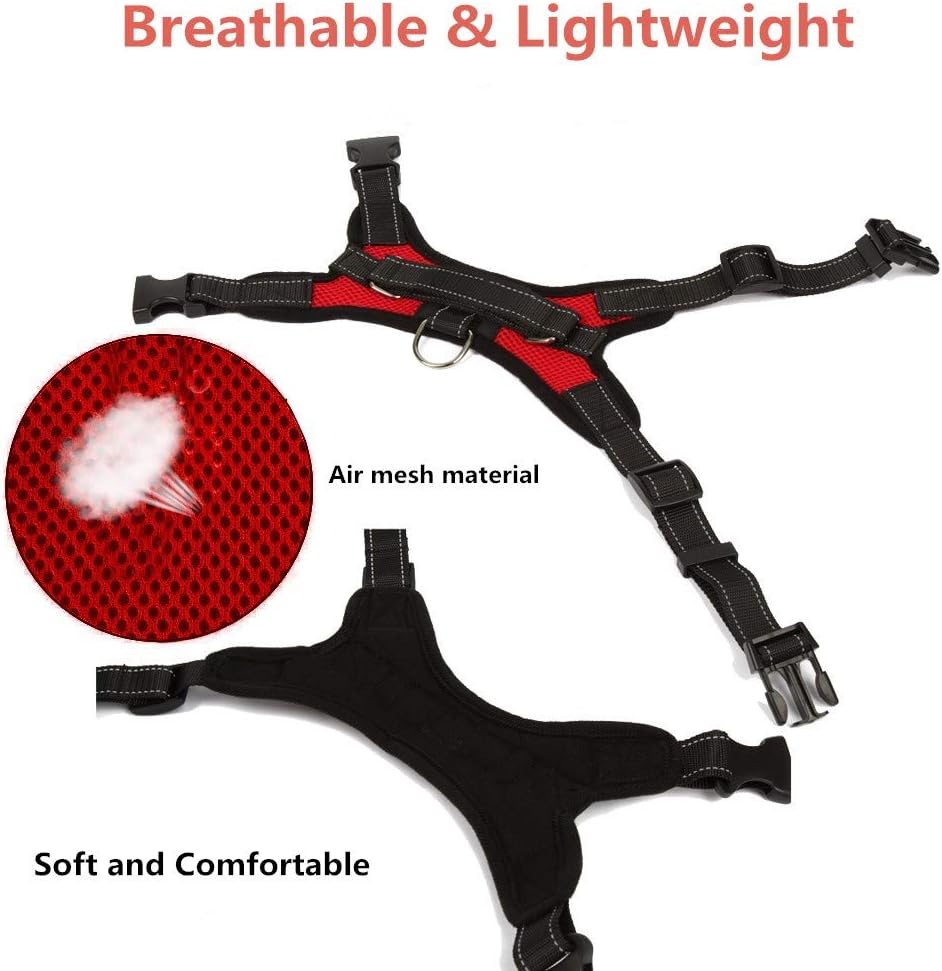 Detalle 2 de Dog harness no pull mesh vest XS red