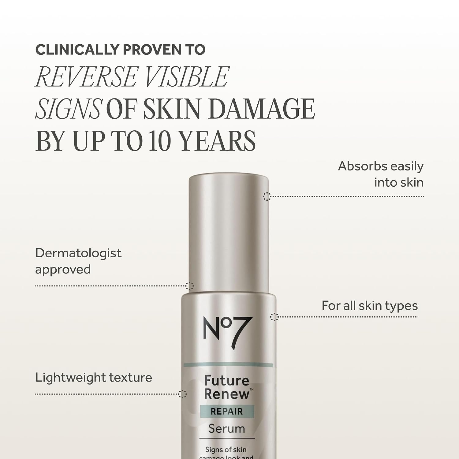 Thumbnail 6 de No7 Future Renew Damage Reversal Serum 0.84 fl oz 💄