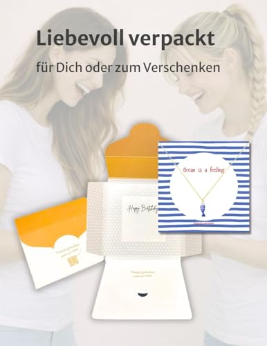 Thumbnail 5 de happymaker – Collana estiva da donna con ciondolo marittimo in acciaio dorato, regolabile e fatta a mano in Germania