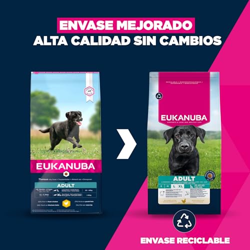 Detalle de Eukanuba Alimento Seco Premium para Perros Adultos de Razas Grandes (Pollo Fresco) – 15 kg