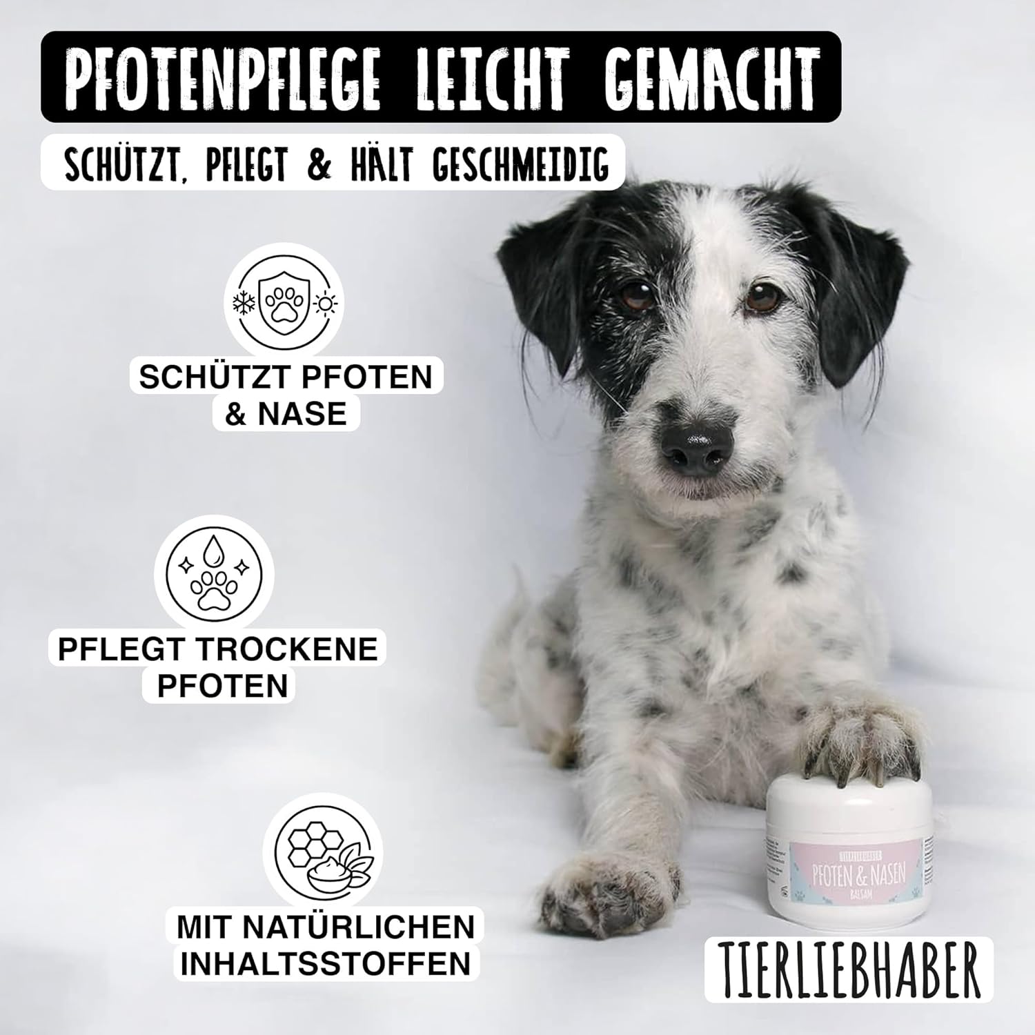Detalle 2 de TIERLIEBHABER Pfotenbalsam Hund – 50 ml, tierärztlich entwickelt für Pfoten & Nase