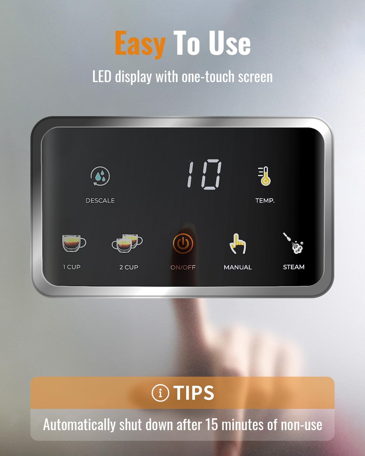 Thumbnail 4 de SHARDOR Espresso Machine 20 Bar with Milk Frother and Touchscreen