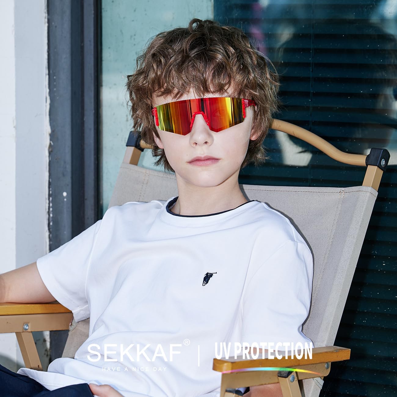 Thumbnail 6 de SEKKAF Youth Baseball Sunglasses (Age 6–12) – Lightweight Wrap-Around Sports Shades with UV400