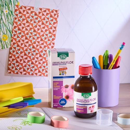 Detalle de ESI Immunilflor Sciroppo Junior Verde 180 ml – Integratore per le difese immunitarie dei bambini