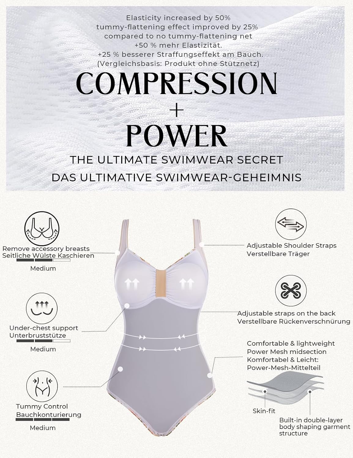 Detalle 2 de Hanna Nikole ruched tummy control swimsuit