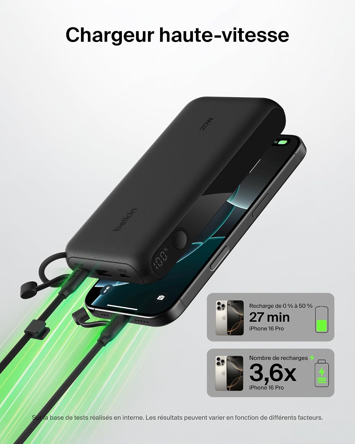 Detalle de Belkin Batterie Externe USB-C 20 000 mAh — Power Bank 20 W