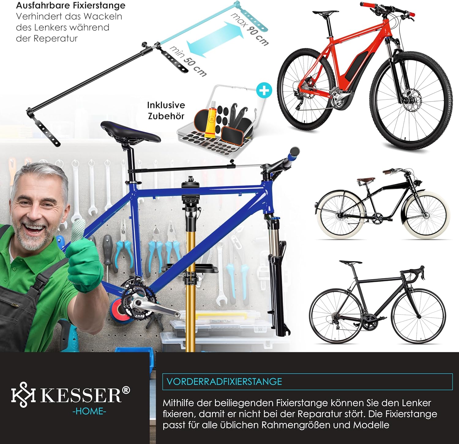 Thumbnail 3 de KESSER Fahrradmontageständer Profi 360°