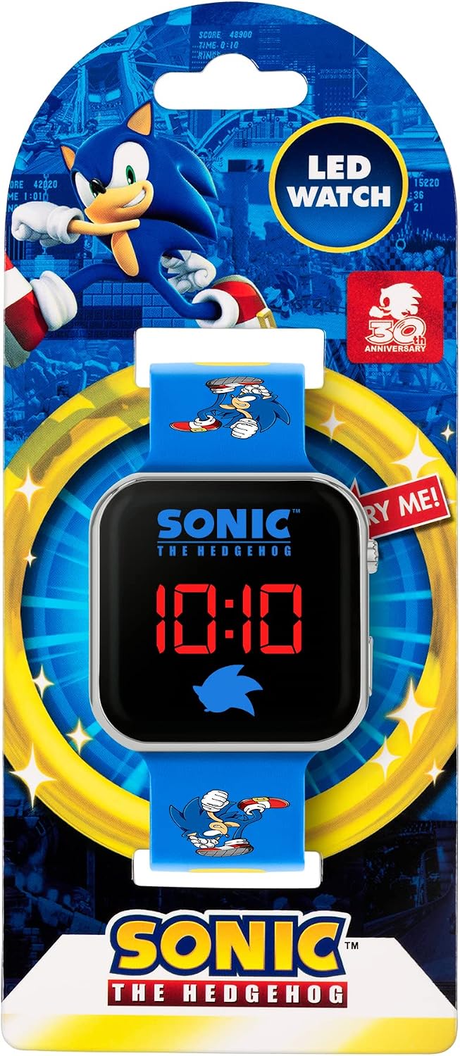 Thumbnail 2 de Sonic Sega the Hedgehog Blue LED Watch with Printed Silicone Strap SNC4137