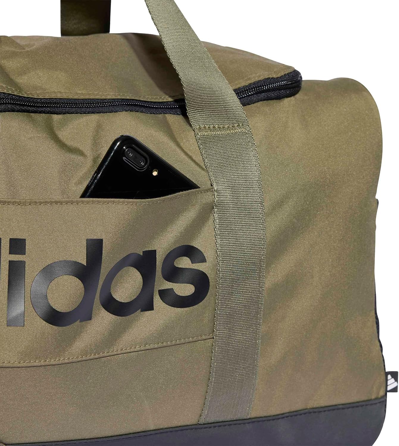 Thumbnail 4 de adidas Essentials Linear Duffel Bag unisex M (Olive strata/Black) con compartimento para calzado