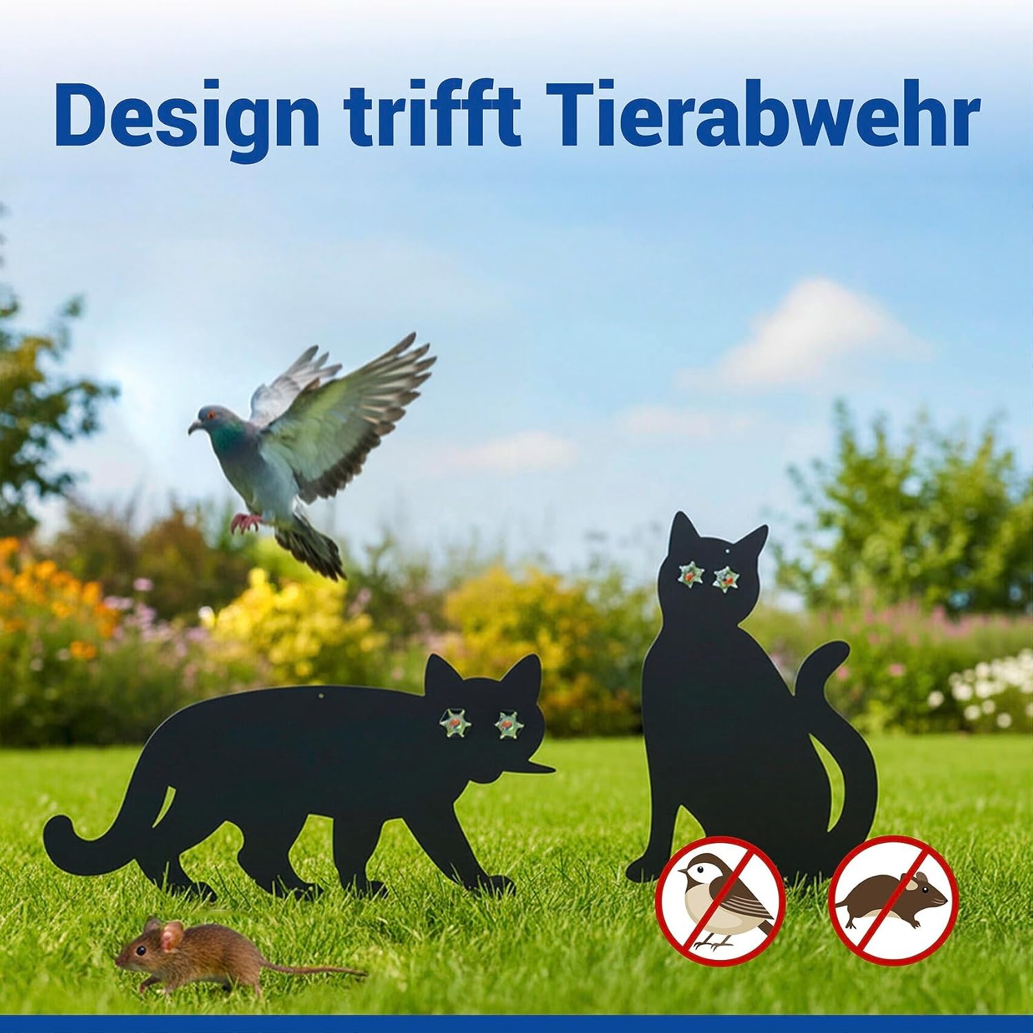 Thumbnail 6 de Maximex Spaventapasseri gatti, set da 2 – deterrente visivo per il giardino