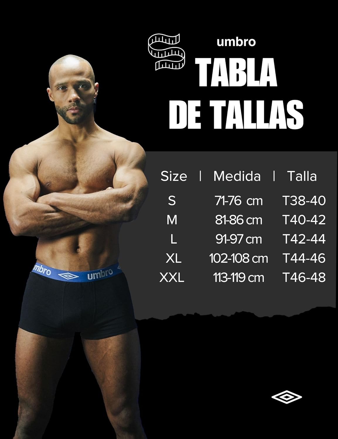 Detalle 2 de Umbro Boxer Umb/1/Bcx5 Class Negro L