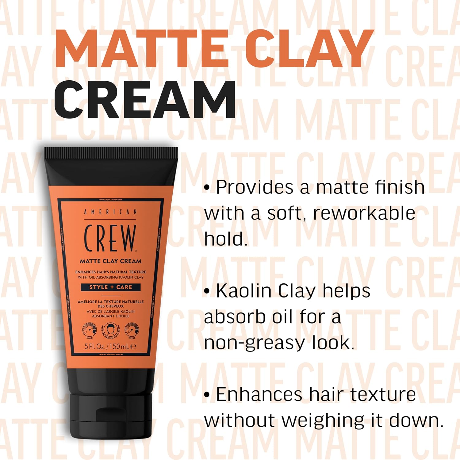Thumbnail 3 de AMERICAN CREW Matte Clay Cream 150 ml