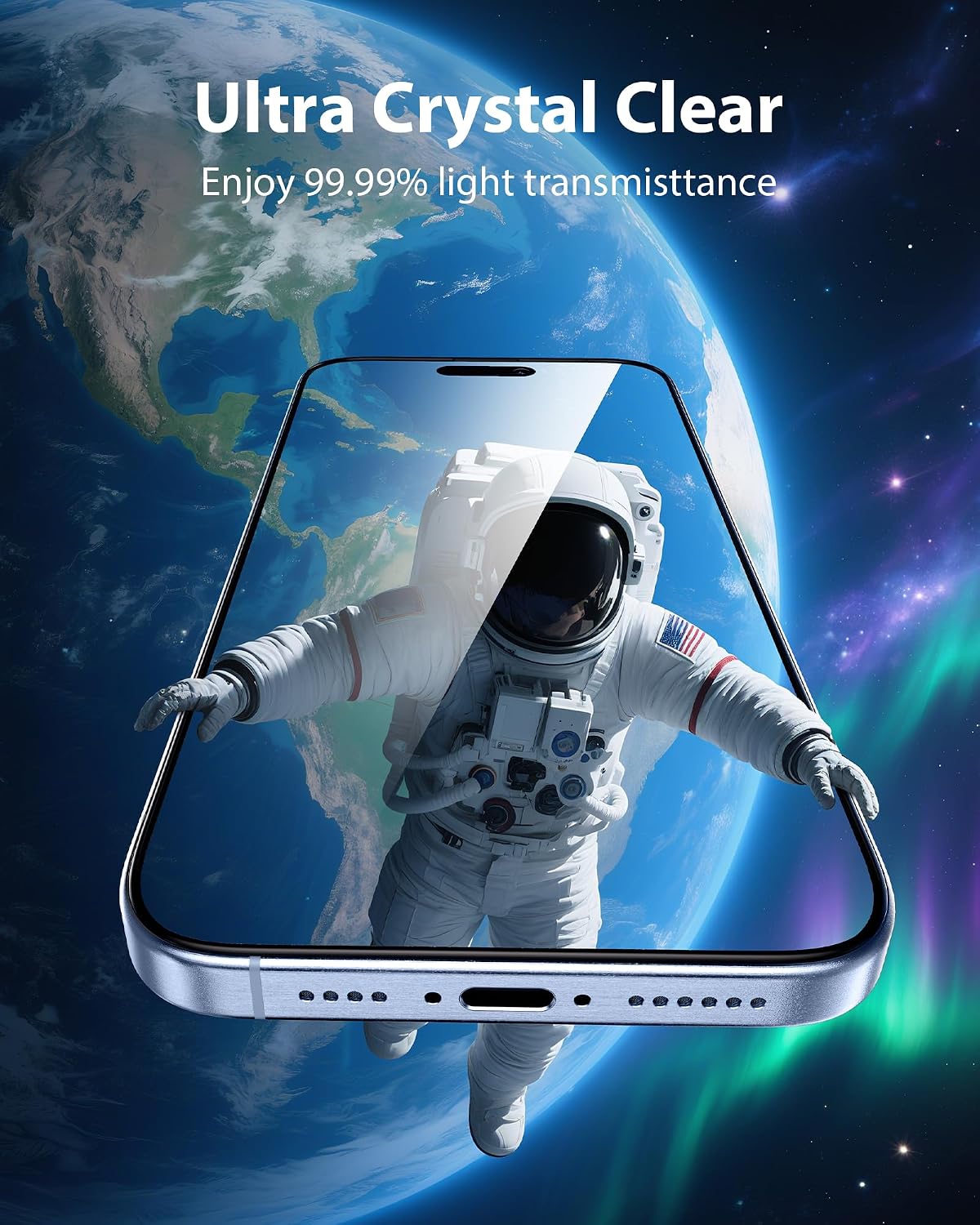 Thumbnail 4 de Mkeke iPhone 18 Pro Screen Protector, 3-Pack 9H Tempered Glass