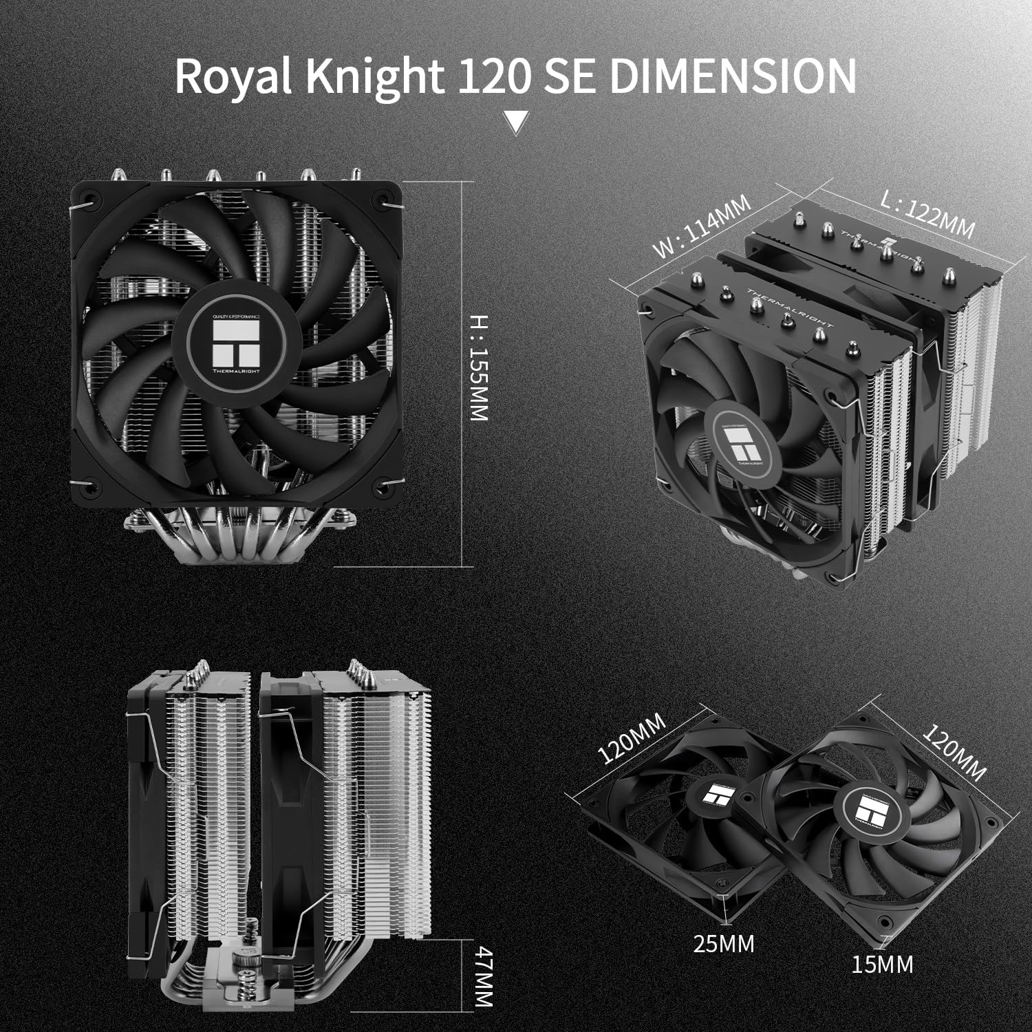 Thumbnail 5 de Thermalright Royal Knight 120 CPU cooler 1500RPM